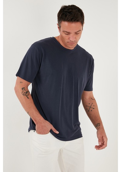 Buratti Regular Fit Bisiklet Yaka Basic Erkek T Shirt 5902924 Indigo