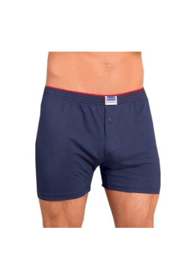 3 Adet Lacivert Renk Penye Boxer Kahverengi