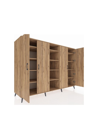 Kronos Dolap 12 Raflı 4 Kapaklı 220x59x163 Çam-çam Çam-çam Kronos Dolap 12 Raflı 4 Kapaklı 220x59x163 Çam-çam Çam-çam