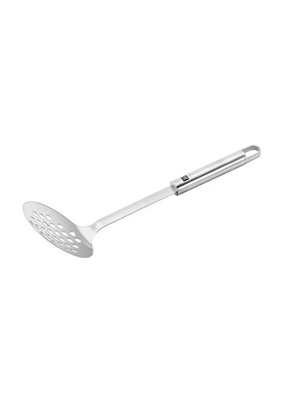 Pro Kevgir Yuvarlak Delikli, 33 Cm, Metalik Gri, 18/10 Paslanmaz Çelik