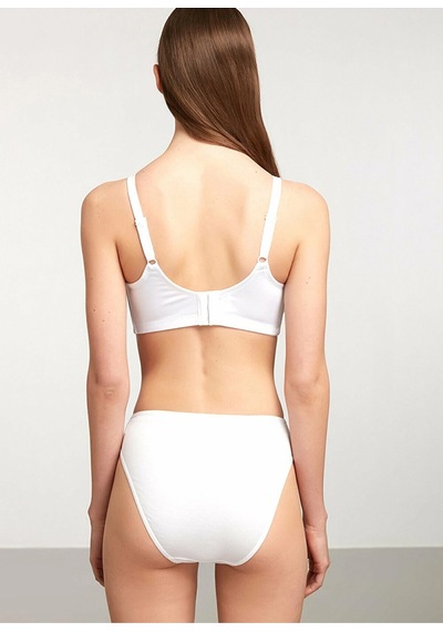 Kom Kadın Barbara Kapsız Toparlayıcı Balensiz Minimizer Sütyen New Season White