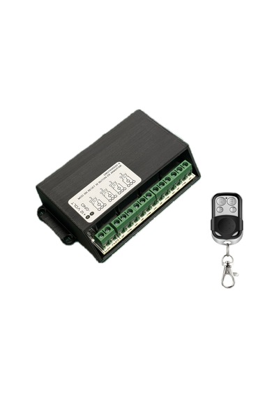 4 Kanal 12v Uzaktan Kumandalı Rf Modüllü Alıcı Verici + 4 Butonlu Kumanda Metal