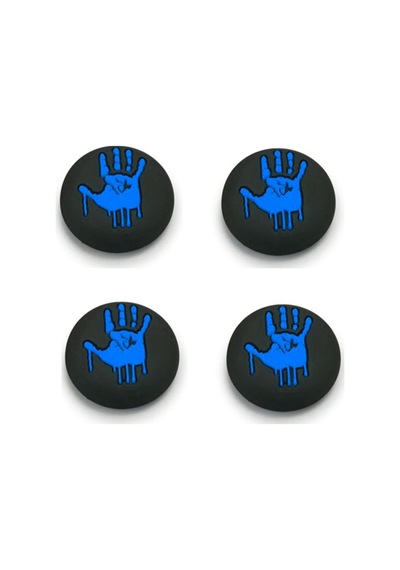 Cafele PS4 - PS5 - Xbox One X/S - Series X - Series S Analog Koruyucu Silikon Pad Death Stranding Mavi