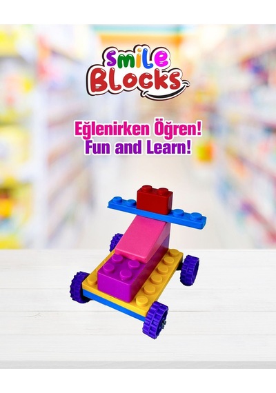 Smile Blocks 900 Parça Plastik Kutulu Mikro Blok Yeşil Uygulama Zeminli