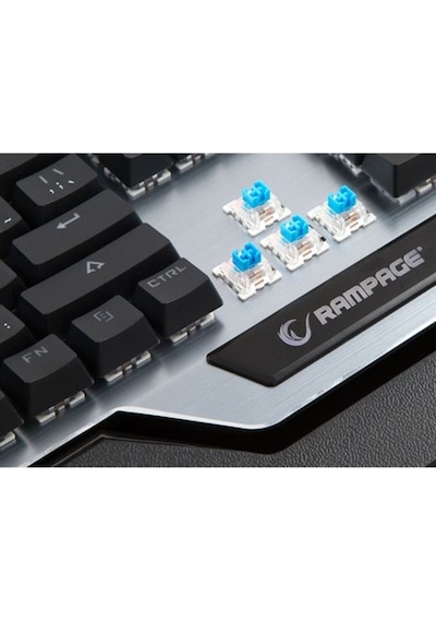 Rampage KB-RX92 COMMANDER Full RGB Ledli Usb 2*USB Hub US Layout Multimedya Gaming Q Klavye