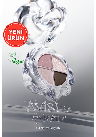İpeksi Dokulu 4'lü Far Paleti Muzıgae Mansıon Twist Pot Eye Palette 04 Mauve Grayish 17898007
