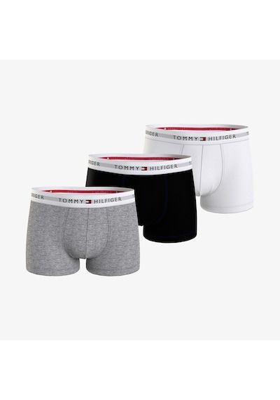 Tommy Hilfiger 3'lü Trunk Erkek Gri Boxer Düz Um0um02761 Gri
