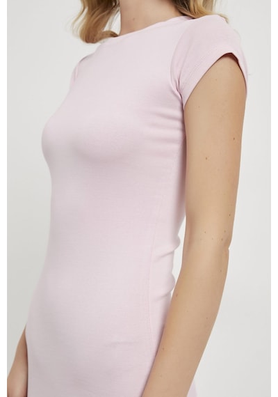 Armalife 6843 Bis Yaka Kısa Kol Pamuk Karışımlı Esnek Kadın Elbise Pembe Armalife 6843 Bis Yaka Kısa Kol Pamuk Karışımlı Esnek Kadın Elbise Pembe