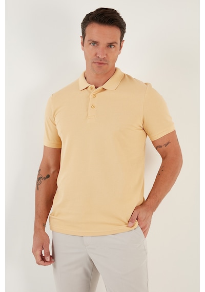 Buratti Pamuklu Regular Fit Düğmeli Erkek Polo Yaka T Shirt 5902127 Sari