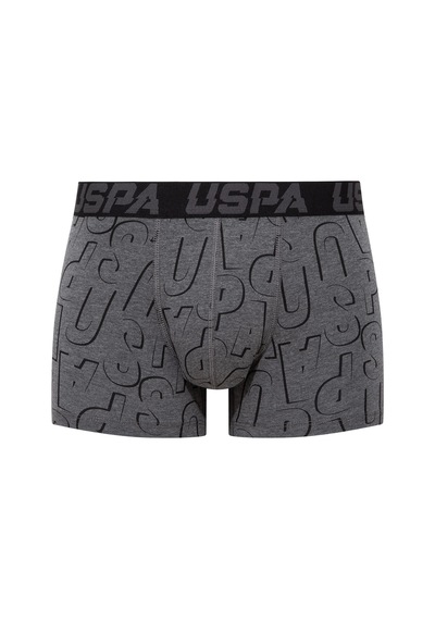U.S. Polo Assn. - Erkek Siyah - Antrasit -Baskılı 3 Lü Boxer-Siyah - Antrasit -Baskılı