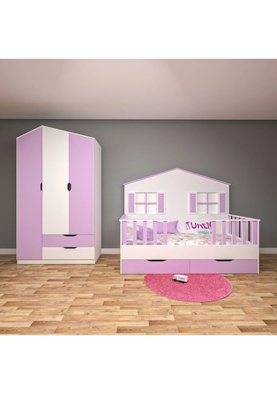 Roof Bebek Odası Takımı Mdf Antrasit Roof Bebek Odası Takımı Mdf Antrasit