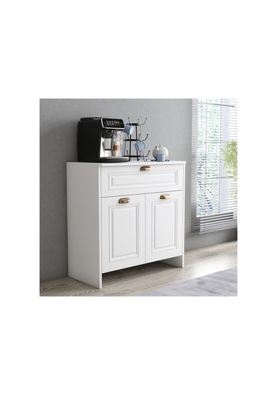 Boyalı Kapaklı Çekmeceli Çok Amaçlı Dolap - Beyaz 2 Kapaklı, 1 Çekmeceli, Raflı, Mdf 80x40x82 Cm Beyaz - 799852327 Beyaz Boyalı Kapaklı Çekmeceli Çok Amaçlı Dolap - Beyaz 2 Kapaklı, 1 Çekmeceli, Raflı, Mdf 80x40x82 Cm Beyaz - 799852327 Beyaz