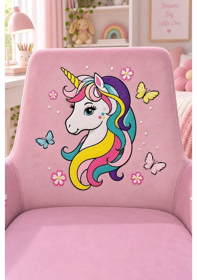 Unicorn Kids Çalışma Koltuğu Pembe