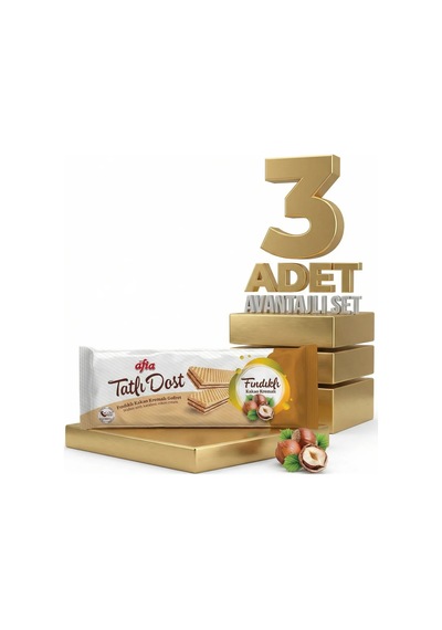 Afia Tatlı Dost Fındıklı Kakao Kremalı Gofret 3x140 Gr