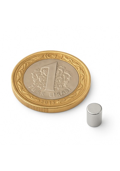 5 Adet Neodyum Mıknatıs Çap: 4mm Kalınlık: 6mm D4x6 Ndfeb Güçlü Mıknatıs Yuvarlak N086