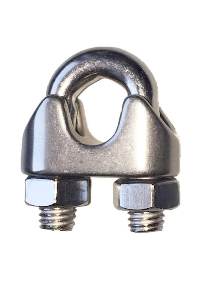 5'li Paslanmaz Krom Klemens. 10mm. Halat Sıkıcı Klemens