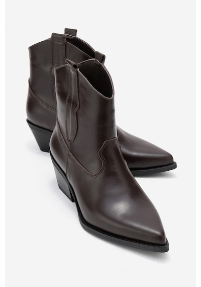 Luvishoes Luvi Shoes Elıa Kahverengi Cilt Hakiki Deri Kadın Western Bot Kahverengi
