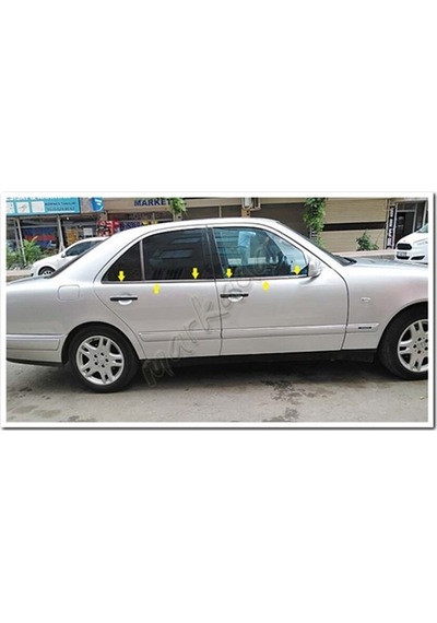 Markadan Mercedes E W210 Krom Cam Çıtası 1995-2001 4 Parça   Paslan