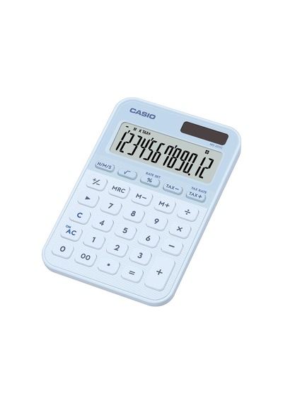 Casio Ms-20yc-lb 12 Hane Açık Mavi Masa Üstü Hesap Makinesi Beyaz