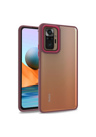 Zore Redmi Note 10 Pro Kılıf Nvth Flora Kapak - Kırmızı