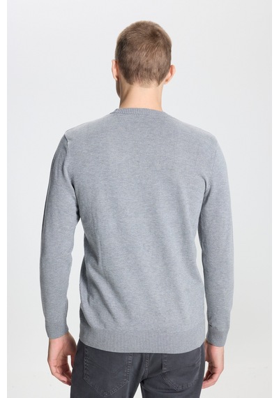 AC&Co / Altınyıldız Classics Erkek Grı Melanj Standart Fit Normal Kesim Bisiklet Yaka Triko Kazak Gri Melanj AC&Co / Altınyıldız Classics Erkek Grı Melanj Standart Fit Normal Kesim Bisiklet Yaka Triko Kazak Gri Melanj