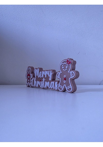 Bezos Zencefilli Kurabiye Merry Christmas Yazılı Yılbaşı Dekoratif Süs Mmbz Standart