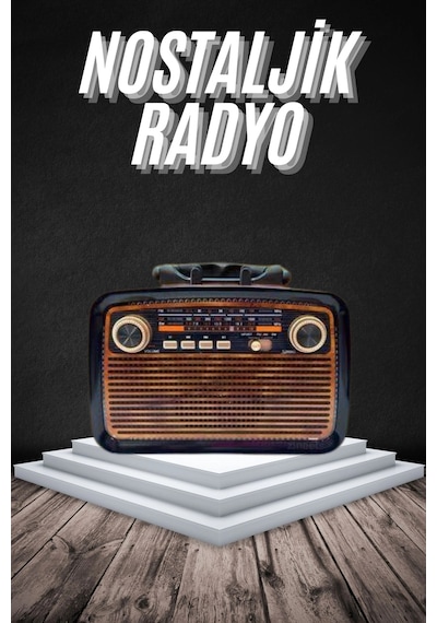 Hubrendy Tekno Eskitme Nostalji Tasarımlı Bluetoothlu Nostalji Radyo Ahşap Nostaljik Görünümlü