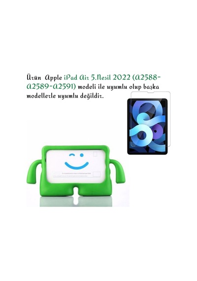 Apple Ipad Air 5.nesil 2022 10.9" A2588-a2589-a2591 Çocuklar Kollu Tablet Kılıfı Arka Kapak