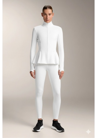 Gugus Kadın Polarlı İçi Termal Light Warm Running Volanlı Fermuarlı Yüksek Yaka Spor Ceket Esnek Activewear Beyaz Gugus Kadın Polarlı İçi Termal Light Warm Running Volanlı Fermuarlı Yüksek Yaka Spor Ceket Esnek Activewear Beyaz