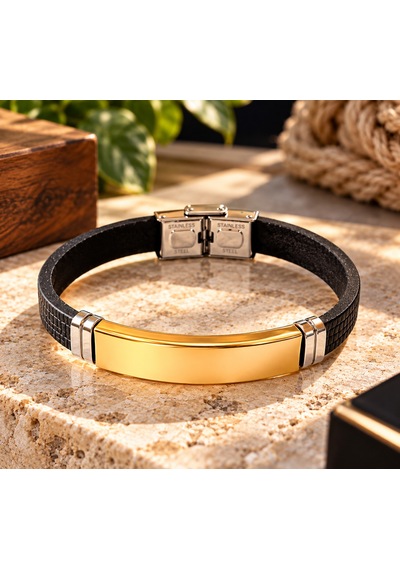 Deri Çelik Mixli Trend Model Erkek Bileklik 21,5 Cm 2 Farklı Renk Tek Pakette Siyah - Kahverengi Deri Çelik Mixli Trend Model Erkek Bileklik 21,5 Cm 2 Farklı Renk Tek Pakette Siyah - Kahverengi