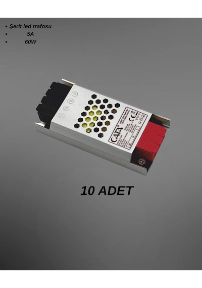 Cata Ct-2674 Şerit Led Trafosu 5a 60w - 10 Lu Paket