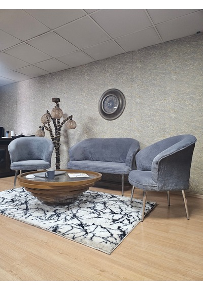 Zafir Teddy Takım Krom Kaplama Sivriltme Ayak Çay Seti Koltuk - Berjer , Balkon, Salon, Ofis Gri Zafir Teddy Takım Krom Kaplama Sivriltme Ayak Çay Seti Koltuk - Berjer , Balkon, Salon, Ofis Gri