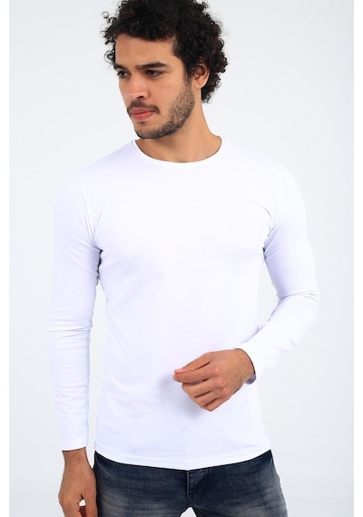 Oksit Mys Lion 4013 Slim Fit Likralı Uzunkol Basic Sweat