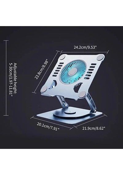 Coverzone Soğutuculu Notebook Ve Laptop Stand Yüksekliği Ayarlana