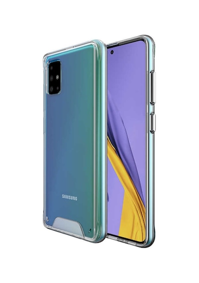 Galaxy A71 Kenarlari Silikon Yüzeyi Sert Seffaf Gard Kilif 566410455
