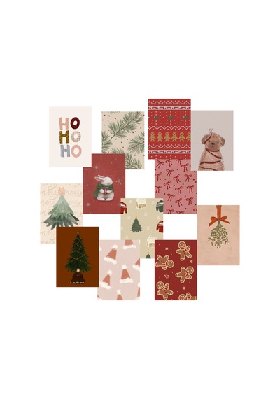 Yılbaşı Noel Poster Seti Afiş- 12 Adet A5