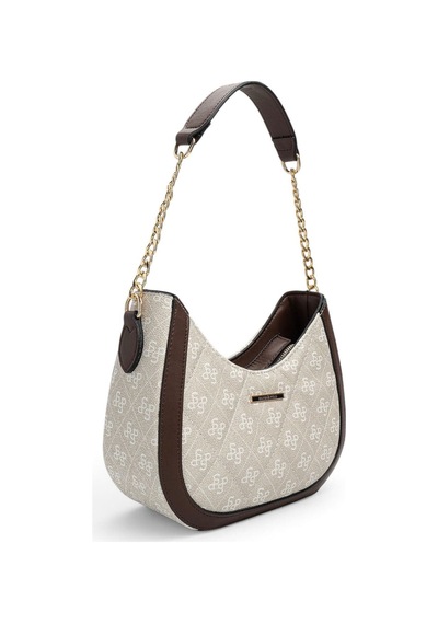 Silver & Polo Silver Polo Taş - Kahve Monogram Kadın Omuz Çantası Sp1168
