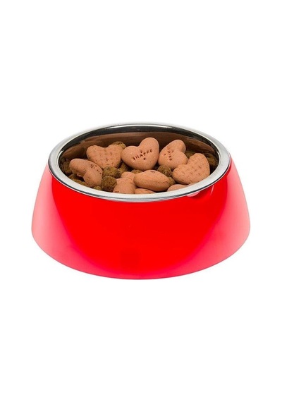 Ferplast Jolie Kedi Ve Köpekler İçin Çelik Mama Ve Su Kabı Kırmızı 850 Ml M