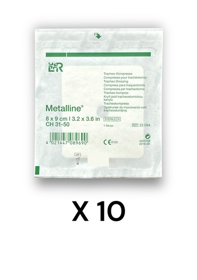 Metalline Steril Trakeostomi Kanül Pedi 8 X 9 Cm - 10 Adet