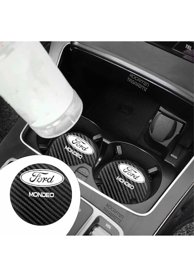 Karbon Desenli Ford Mondeo Bardak Altlığı Ford Mondeo İç Mekanı İçin Spor 7 Cm Tasarımı 2 Adet 2 Adet