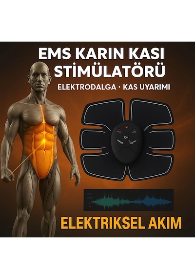 Evde Spor İçin Orijinal Ems Kas Çalıştırma Aleti 2025 Titreşimli Seri Siyah