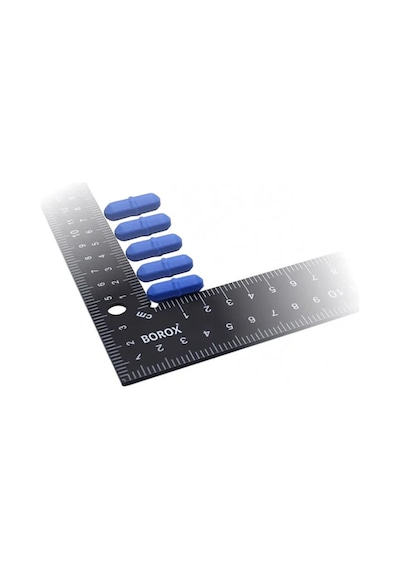 Mavi Teflon Karıştırıcı Halkalı Manyetik Balık 8 x 25 MM 5 Adet