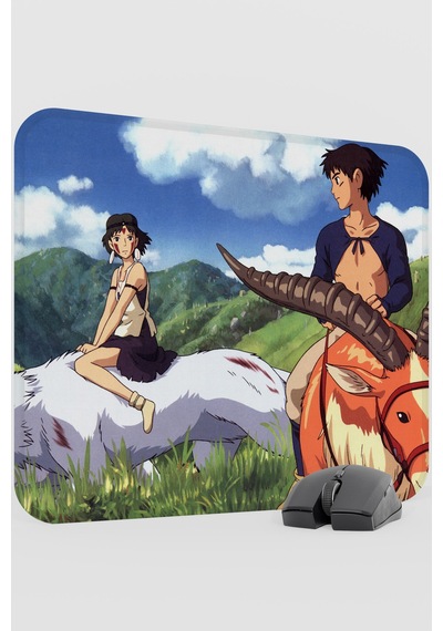 Mononoke Hime Anime V2 - 48x40 Xl Gaming Kauçuk Kaymaz Taban Mouse Pad Fare Altlığı