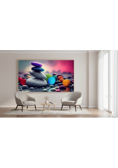 Huzurun Yığınlarırulo Tuval Üzeri Canvas Baskı Premium Çözünürlük, Çerçevesi