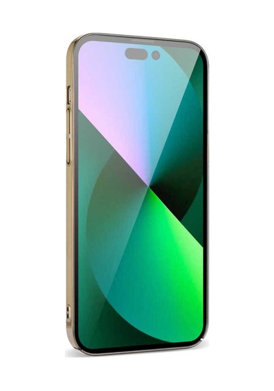 Apple iPhone Uyumlu 14 Pro Pak Pixel Kılıf gold