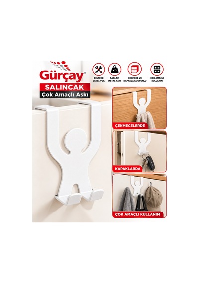 Çok Amaçlı Çekmece Kapak Askısı Beyaz