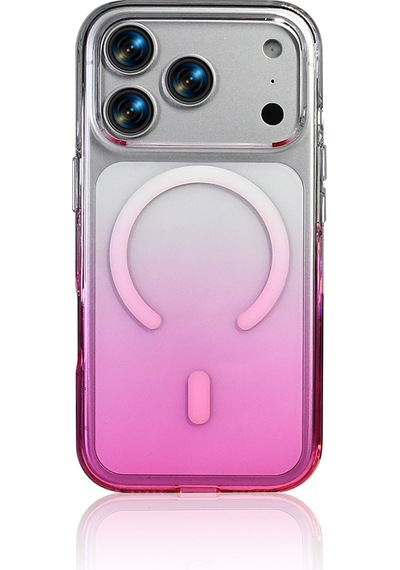 Apple Uyumlu iPhone 17 Pro Max Kılıf M-safe Şarj Özellikli Zore Septik Silikon Kapak Pembe