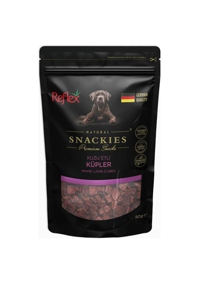 Reflex Snackies Kuzu Küp Kurutulmuş Et Köpek Ödülü 80 G