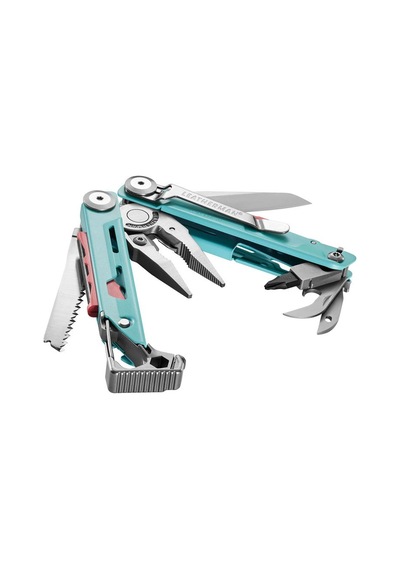 Leatherman Kamp Signal Aqua Silver Çok Amaçlı Multi Tool Mavi
