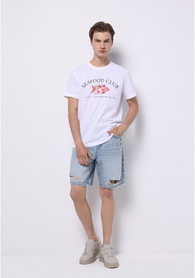 Colin's Colins Loose Straight Fit Orta Bel Düz Erkek İndigo Jean Şort Cl1074449 Q1.v1 Dn44129 Denim